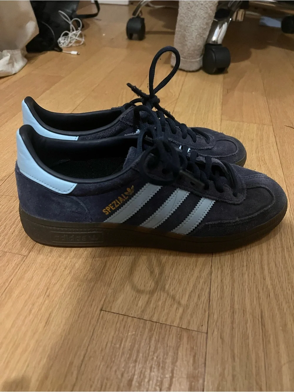 adidas Samba Spezial Suede Sneaker - Navy/Light Blue - Picture 2 of 5